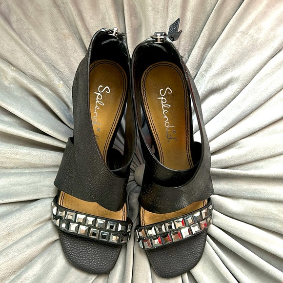 Splendid block heel leather sandals - Picture 6 of 10